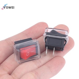 YOWEI 5 Nút ấn 2Pin Snap-in Bật / Tắt Rocker có nắp chống nước Đen VN