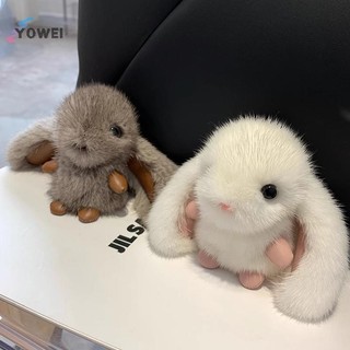 YOWEI Dễ Thương Lông Tơ Móc Khóa Nhẫn Sang Trọng Pompon Búp Bê Ba Lô Mặt Dây Chuyền Cho Cặp Đôi Xe Chìa Khóa Trang Sức Quà Tặng VN