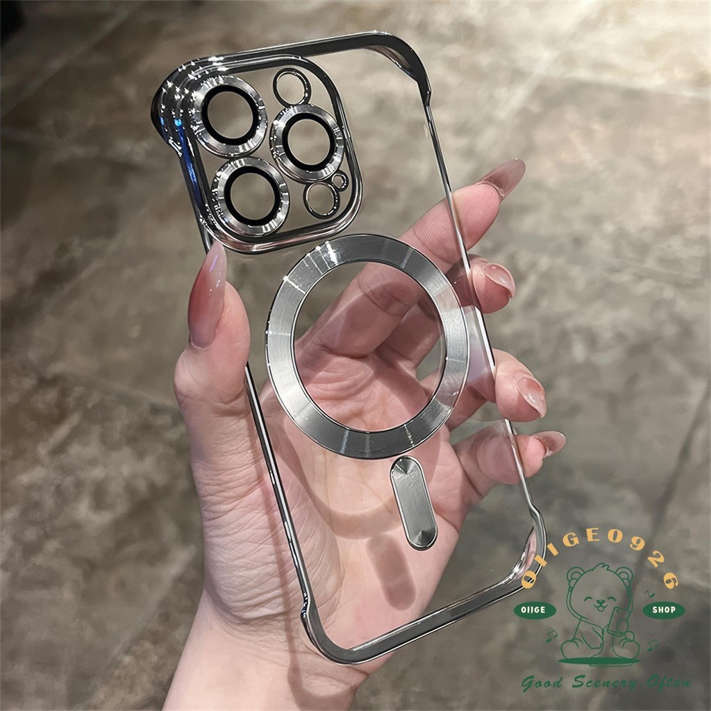 Mạ siêu mỏng từ tính Vỏ điện thoại iphone16 Pro Max 15 14 13 12 11 vỏ cho vỏ iPhone PC Vỏ cứng chống sốc