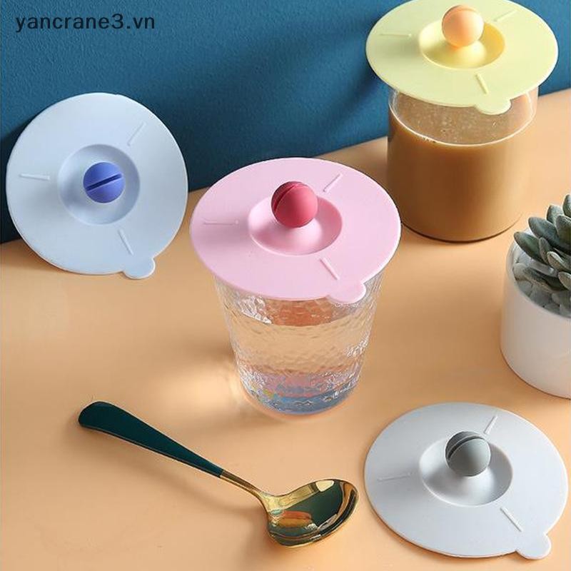 {YAN3} Nắp cốc silicon có thể tái sử dụng Vỏ cốc hút kín dễ thương Chống bụi Trà chống rò rỉ Nắp cà phê Nắp cốc Phụ kiện cốc {yancrane3.vn}