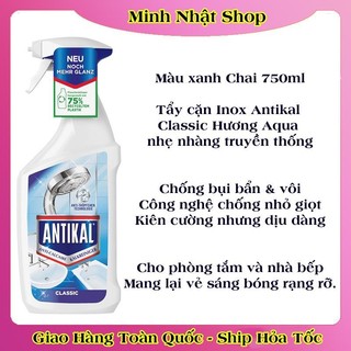 Chai xịt vệ sinh và chống ăn mòn inox Antikal tẩy cặn canxi vòi rửa, vòi sen