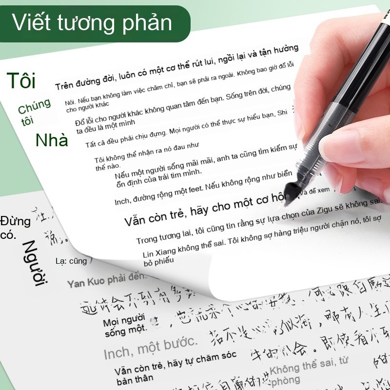 Bút Mực Gel 0.5mm 3 Màu Đen, Xanh, Đỏ - Bút Mực Nước Nét Chữ Đẹp, Mực Đều, Trơn Mượt Phù Hợp Văn Phòng, Học Sinh