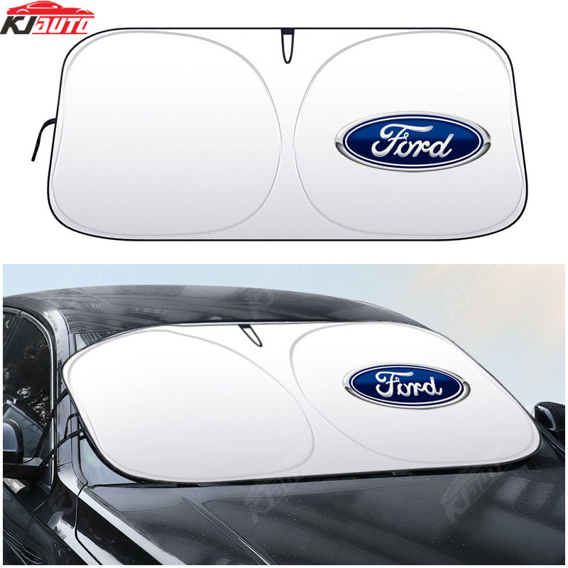 Tấm che nắng có thể gập lại Ford Tấm che nắng Tấm che nắng ô tô Công cụ làm mát chặn tia cực tím cho Ranger Ecosport Focus 5d Kuga Fiesta T6 T7 T8 Lãnh thổ Everest Ka Fusion