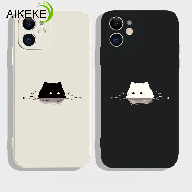 Ốp Điện Thoại Mèo Nhỏ Dễ Thương Cho Redmi K80 K70 K70E K60 K60E K50 K50i K40 Gaming K40S K30 K30S Ultra K30i K20 Pro Vỏ Màu Đối Diện Hoạt Hình Vỏ Bảo Vệ Camera Mềm