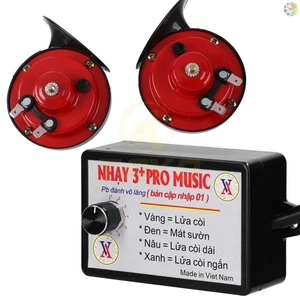 TAYO Nhại còi 3 pro 12 bài, điện auto 12v, 24v, còi hơi, còi điện