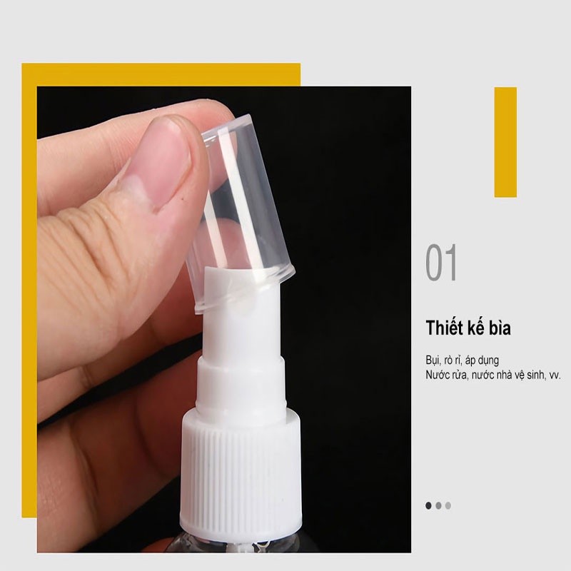Chai chiết mỹ phẩm chai xịt phun sương lọ chiết dung dịch rửa tay 5ml 10ml 20ml 30ml 50ml 60ml 80ml 100ml FE123