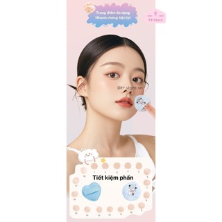 Set bông phấn trang điểm mini GECOMO - Tạo lớp nền hoàn hảo, bỏ túi tiện lợi