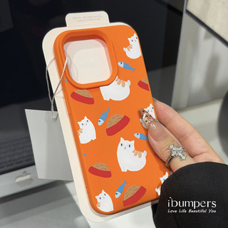 ibumpers Ốp Điện Thoại iPhone Họa Tiết Cá Mèo Nhật Bản Dễ Thương Cho IPhone 16 15 14 12 13 11 Pro Max IP 7 8 Plus X XS XR Ốp Lưng Mỏng Silicon Mềm Da Họa Tiết