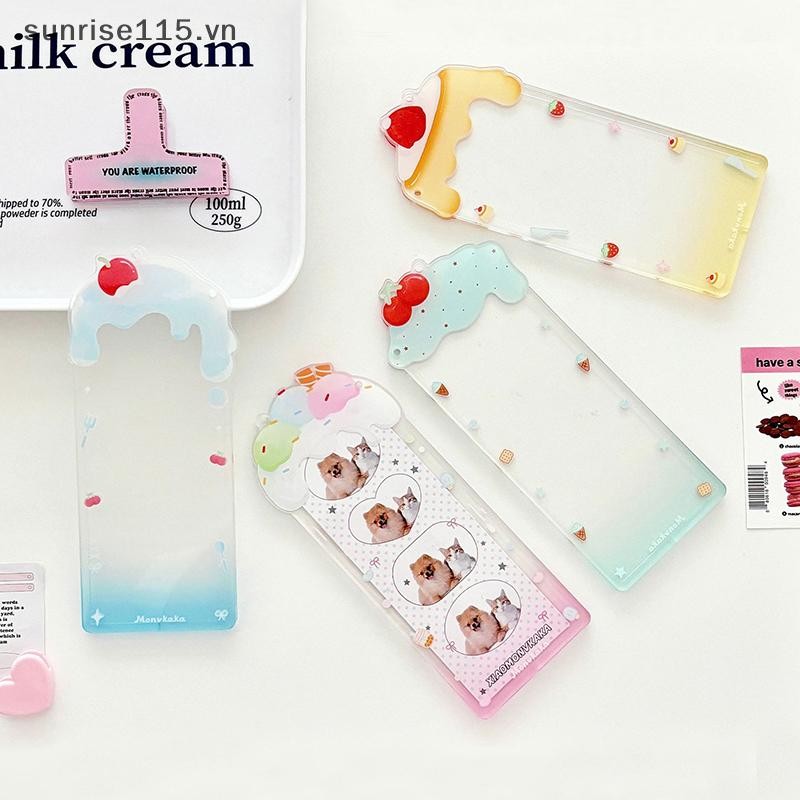 SRVN Acrylic Kem Photocard Giá Đỡ Hoạt Hình Photo Booth Album Cho 2x6 Inch Dải Ảnh Album Cưới Bookmark Tay.