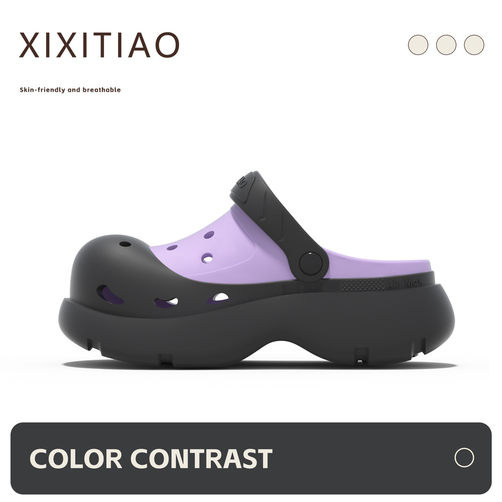 XIXITIAO Giày Sandal Ngoài Trời Đường Phố Phong Cách Nhật Bản Tăng Cường Đế Dày Sinh Viên Mùa Hè Dép Nữ Đi Biển