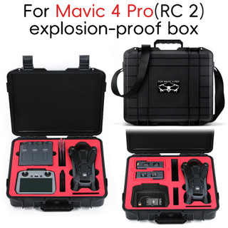 Dành Cho Mavic 4 Pro Hộp Chống Cháy Nổ Vali Mavic 4pro Với Màn Hình Điều Khiển Từ Xa RC2 Hộp Bảo Quản Để Sạc Butler Drone Phụ Kiện Túi Bảo Quản