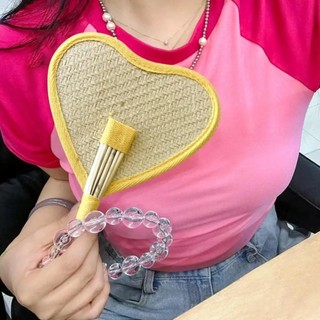 [Giao hàng từ Việt Nam] Quạt cầm tay dệt LEAFYHOME, với quạt Raffia thủ công có viền đầy màu sắc, Quạt lá cọ nhẹ tự nhiên Mặt dây chuyền trang trí nội thất
