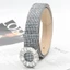 Thắt lưng da PU MERIGGIARE, Thắt lưng kim cương giả lấp lánh đa năng lấp lánh, Thời trang Bling Bling Thiết kế thương hiệu sang trọng Dây đeo thắt lưng nữ