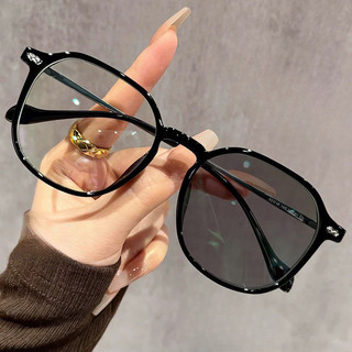 Phiên bản Hàn Quốc kính siêu nhẹ dành cho nữ lão thị mới màu nâu lạnh, kính đọc sách khung lớn trơn chống xanh độ phân giải cao