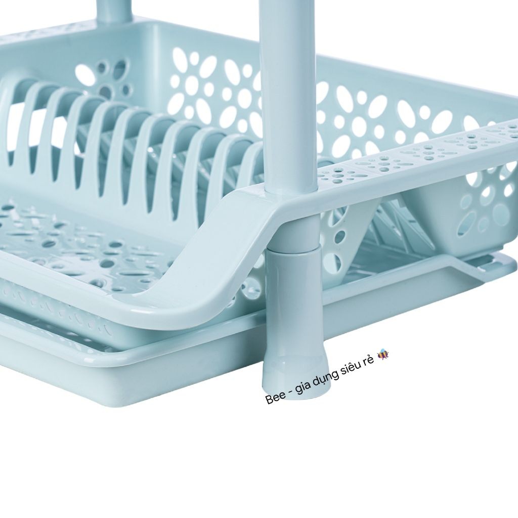 Kệ úp bát 2 tầng 3 tầng có khay hứng nước thiết kế bắt mắt decor phòng bếp Việt Nhât (mã 5595-2,3)