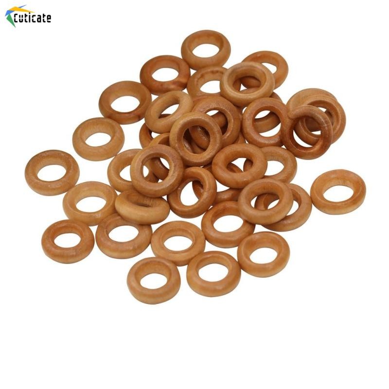 100 Chiếc 13mm Mini Mịn Chưa Hoàn Thành Gỗ Tự Nhiên Vòng Gỗ Cho Thủ Công DIY