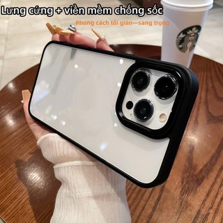 ốp lưng iPhone chống sốc ốp điện thoại mặt lưng trong suốt phù hợp cho iPhone 16 15 14 13 12 11 Pro Plus Max