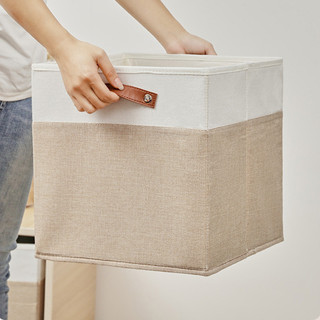Hộp lưu trữ vải lanh vuông màu sắc đồng nhất phong cách Nhật Bản, hộp lưu trữ để bàn, tủ lưới, ngăn kéo lưu trữ, thùng lưu trữ có thể gập lại, đồ chơi, giỏ đựng đồ gia dụng, giỏ lưu trữ thuốc