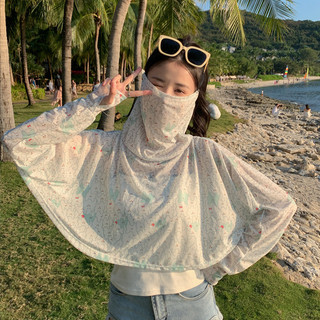 Mặt nạ bảo vệ cổ lụa băng mùa hè Khăn choàng nữ Bộ bảo vệ chống nắng mỏng siêu nhẹ Hàn Quốc