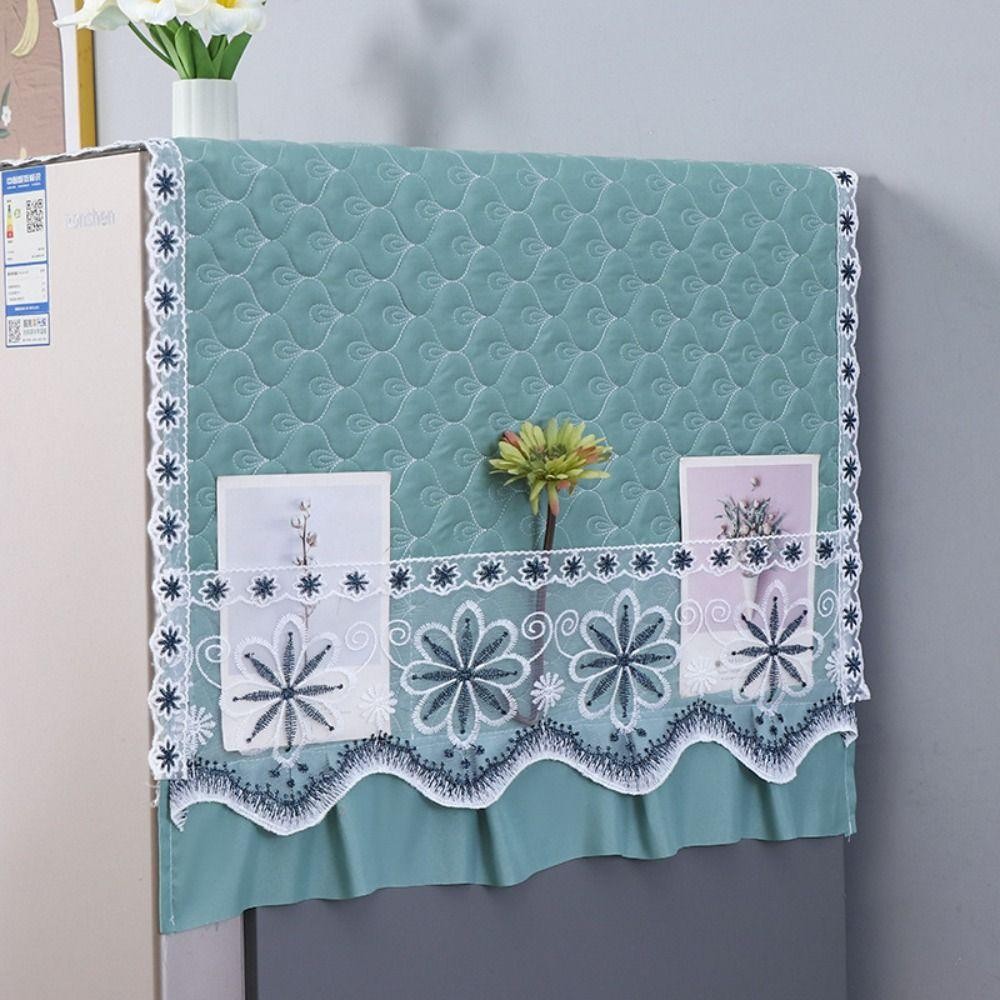 Vỏ trang trí tủ AWNGD, Tấm che bụi tủ lạnh 55x140cm, Khăn máy giặt thêu sao biển chống bụi đa chức năng