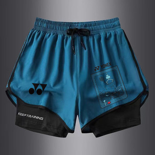 YONEX Chạy Bộ Tập Thể Thao Quần Short Nam Nữ Giả Hai Mảnh Chống Ánh Sáng Mùa Hè Mới Cầu Lông Và Quần Vợt Hai Lớp Quần Short