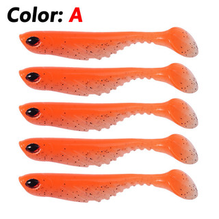 3D Mồi câu cá mềm hình mắt T-tail thực tế, họa tiết sóng sinh học, mồi câu cá nước ngọt và nước mặn, mồi câu cá Topmouth Culter Perch Bass 6NQ5