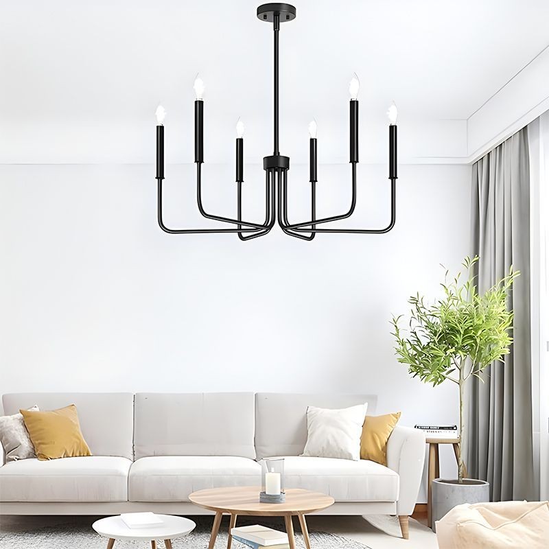 Đèn chùm phòng ăn phong cách công nghiệp Mỹ, Đèn trần phòng khách bằng sắt Led, Đèn thả trung tâm phòng ngủ cổ điển