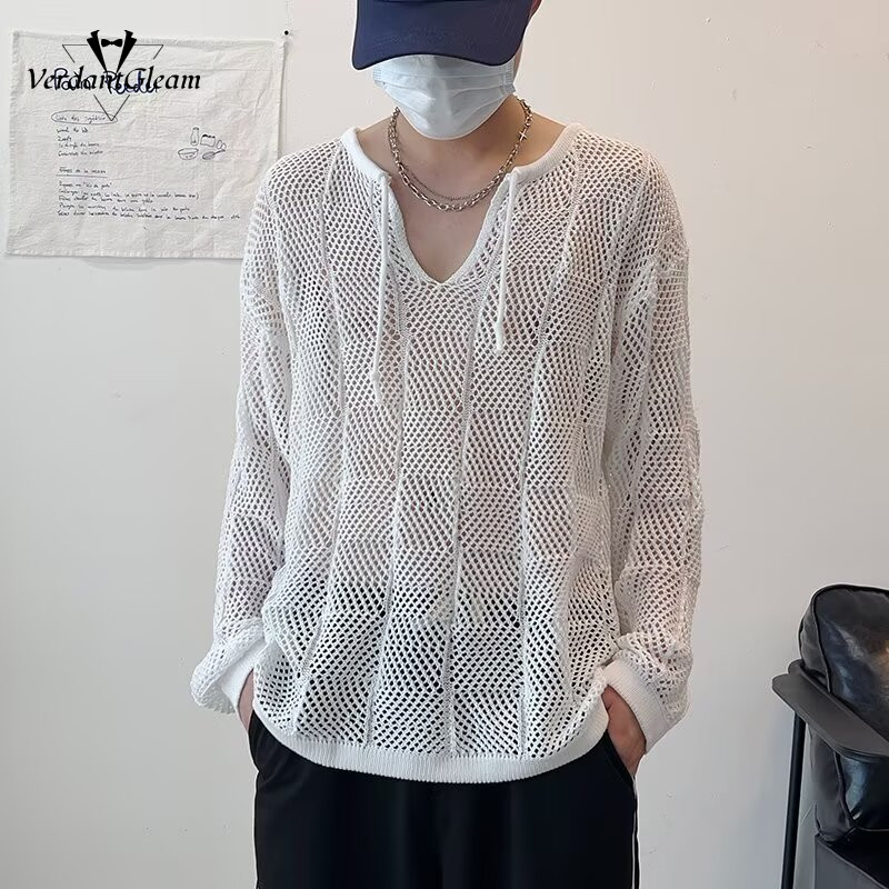 Áo lưới rỗng nam VG, che đậy hợp thời trang, đa năng chất lượng cao và dễ bảo trì