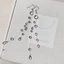 Bông tai Dewdrop AWNGD, Vòng cổ Dewdrop thủ công trong suốt, Dây chuyền xương đòn Tua rua Tối giản Pha lê Dew Bông tai mưa Quà tặng trang sức