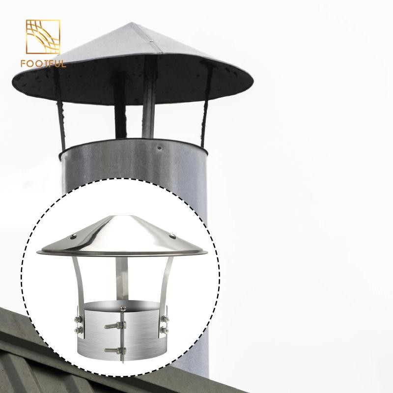 Nắp ống xả thép không gỉ cho ống khói, lắp đặt dễ dàng, che lỗ thông hơi