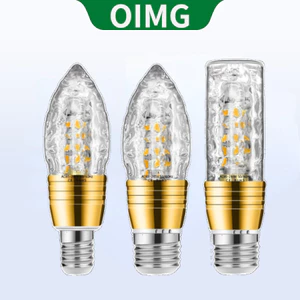 Oimg [Vận chuyển nhanh] Bóng đèn LED sang trọng E27 E14 Thay đổi ánh sáng ấm / trắng / ba màu 85-220V Đèn tiết kiệm năng lượng siêu sáng Thích hợp cho gia đình và cửa hàng