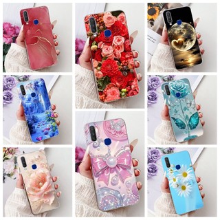 Dành Cho Vivo Y11 2019 1906 Ốp điện thoại Mới Phong Cách Nơ Hoa Silicon Mềm Trong Suốt TPU Ốp điện thoại Cho Vivo Y12 Y12i Y15 Y17 Vỏ