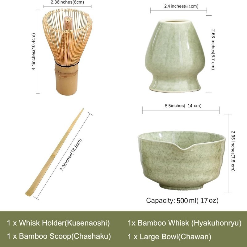 5 Chiếc Gốm Nhật Bản Bóng Màu Hồng Matcha Bát Macha Trà Whisk Chawan Chasen Giá Đỡ Muỗng Sifter Cốc Lễ Quà Tặng Bộ