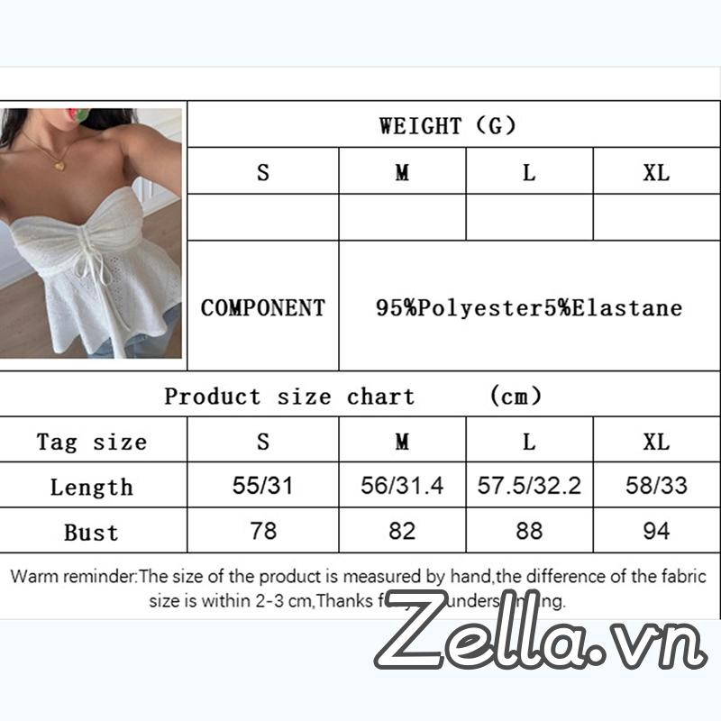 Áo ống mỏng có dây buộc màu trơn Dây buộc phía trước có dây buộc cắt Bandeau