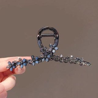MAUROPOLI [Sẵn sàng] Kẹp cá mập kim cương giả cao cấp nhẹ nhàng Phong cách Hàn Quốc Phong cách mới Tấm đầu lưng Tóc Kẹp kích thước lớn Kẹp tóc nữ Kẹp tóc sang trọng