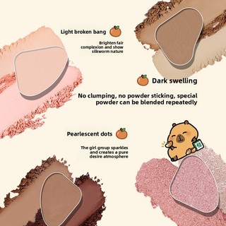 ROMANTIC BEAUTY Nằm Silk Pad Kapibala Đồng Thương Hiệu Nổi Bật Làm Sáng Đường Viền Bốn Màu Phấn Mắt Màu Tự Nhiên Kết Xuất Người Mới Bắt Đầu Nằm Lụa Eyeshaw Trang Điểm Mắt