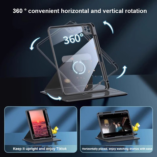 360 ° Xoay Acrylic Dành Cho Lenovo Legion Y700 Gen 5th 8.8 2026 Y700 2025 Thế Hệ Thứ 4 3rd 8.8 2023 2nd 8.8 Da Bảo Vệ Có Khe Cắm Bút