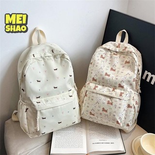 MeiShao In Hình Dễ Thương Chó Con Dachshund Ba Lô Phong Cách Đại Học Sinh Schoolbag Di Động Dung Tích Lớn Túi Du Lịch Nữ Tính Quà Tặng Sinh Nhật Đẹp