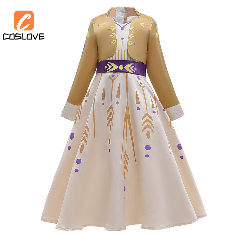 Anime Phim Frozen Anna Cosplay Quần Áo Trọn Bộ Trang Phục Trang Phục Cho Bé Gái Váy Mùa Hè Cosplay Đảng Biểu Diễn