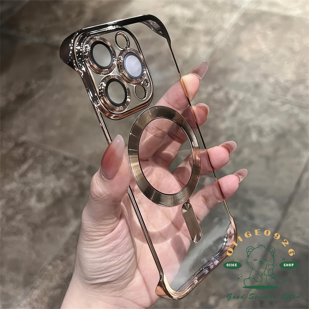 Mạ siêu mỏng từ tính Vỏ điện thoại iphone16 Pro Max 15 14 13 12 11 vỏ cho vỏ iPhone PC Vỏ cứng chống sốc