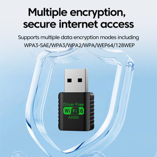 Elough 900Mbps WiFI 6 Bộ Chuyển Đổi USB Bluetooth 5.3 Thẻ Mạng Không Dây Trình Điều Khiển Băng Đô Kép USB Dongle Miễn Phí Cho PC