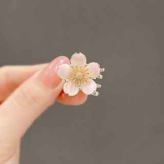 MAUROPOLI [Sẵn sàng] Phong cách mới Phong cách Nhật Bản Mùa xuân Hoa anh đào Kẹp nhỏ Kẹp trên cùng dễ thương Kẹp phụ kiện tóc Kẹp mũ đội đầu Kẹp cá mập nhỏ