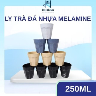[Giá Xưởng] Ly trà đá nhựa Melamine kích thước Ø8.6 x 9.2cm 250ml 4 màu