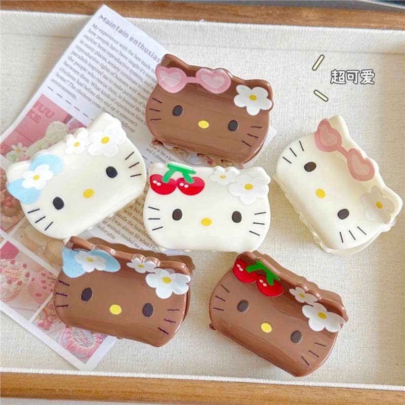 Dễ Thương Acrylic Động Vật Mini Hai Mặt Nhỏ Lấy Kẹp Acrylic Dễ Thương Ngọt Ngào Hoạt Hình Kẹp Tóc Nơ Phụ Kiện Tóc