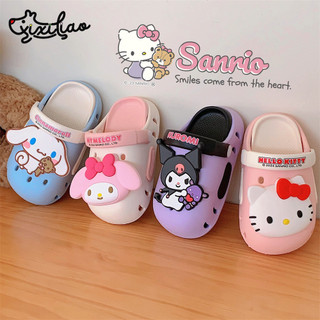 XIXITIAO Sanrio Kuromi Ngọt Ngào Thoáng Mát Bên Ngoài Mặc Quế Chó Nam Nữ Lỗ Giày Mùa Hè