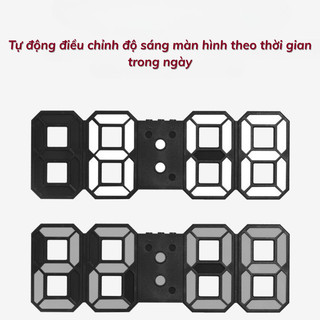 Đồng Hồ LED 3D Bunnies House – Để Bàn Sang Trọng, Cảm Biến Âm Thanh, Báo Thức & Decor Phòng Ngủ/Làm Việc Hiện Đại