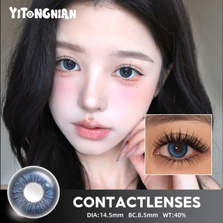 Ống kính tiếp xúc màu xanh YITONGNIAN Trang điểm mắt học sinh và thời trang bé gái có sẵn trong sáu tháng