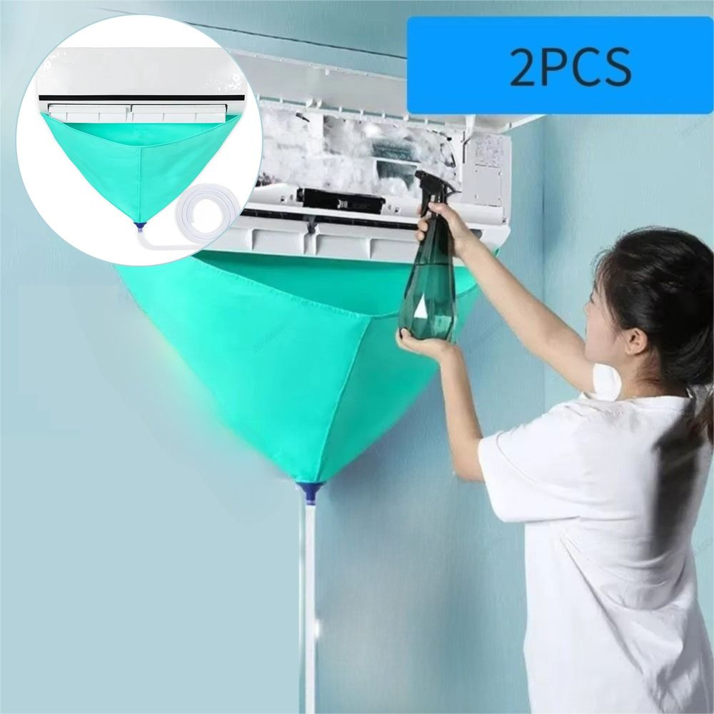 Vỏ làm sạch điều hòa HOBBYIN, Bộ làm sạch điều hòa không khí chống rò rỉ chống nước, Ống thoát nước bền có ống thoát nước Túi làm sạch điều hòa PVC dày Túi giặt máy lạnh