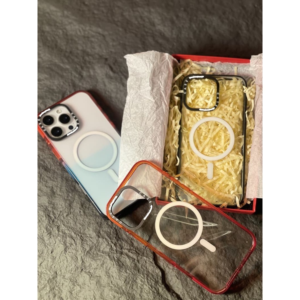 CASECASE X Snoopy Cáp Đan Cạnh Đen Trong Suốt Cứng Hút Từ Tính Tác Động Dành Cho Apple IPhone 12 13 14 15 16 Pro Max Plus Có Hộp
