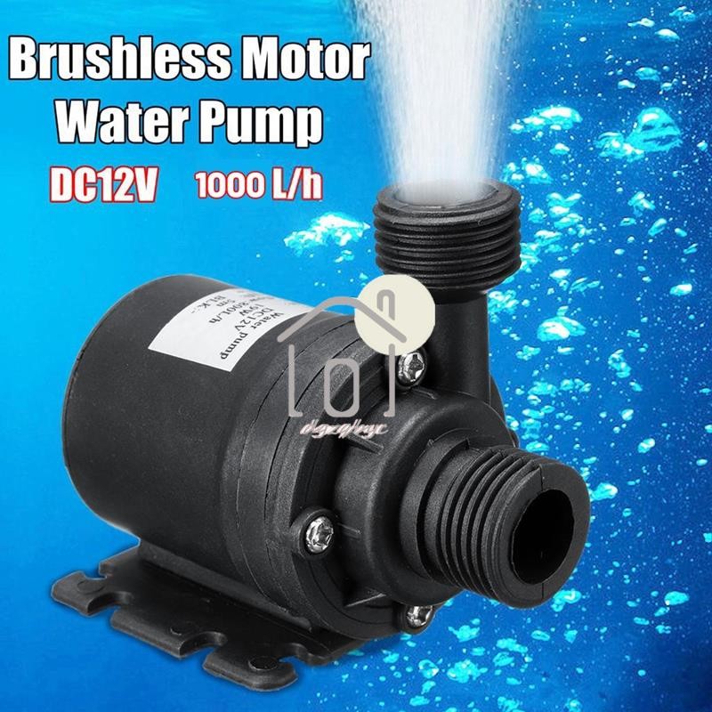 1000L / H 8M DC 12V Máy bơm nước chìm động cơ không chổi than di động cho hệ thống làm mát Đài phun nước nóng Mini